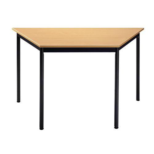 table de reunion trapeze hetre pieds ronds noi rs