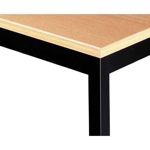 Table De Reunion 120x60x60 Plateau Hetre/p Ieds Noirs - Manutan Expert