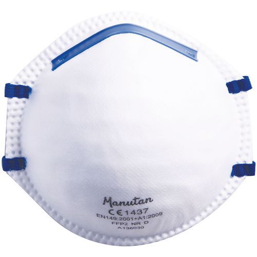 Demi-masque Respiratoire Coque Ffp2 + Blanc - Manutan Expert