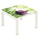 Table Basse Easy Office 60x60 Cm Pied Blanc Plateau Bambou - Manutan Expert