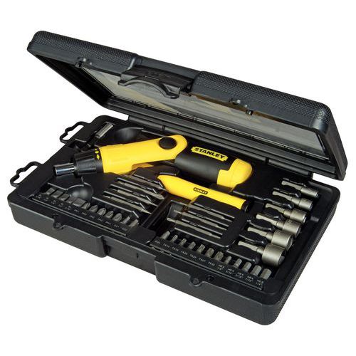 stanley 1 coffret tournevis pistolet + 40 embouts