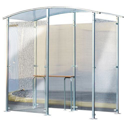 Abri Fumeur 2m² Isole Version Metal Z Ingue + Banc - Mottez