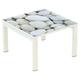 Table Basse Easy Office 60x60 Cm Pied Blanc Plateau Galets - Manutan Expert
