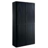 Armoire Easy Office Hauteur 204 Cm Corps Noir Rideaux Noir - EasyOffice