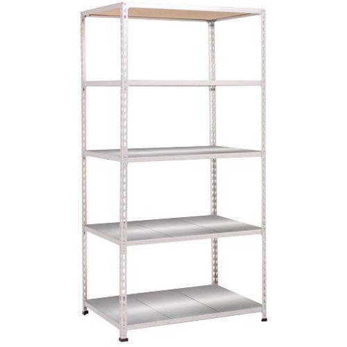 rayonnage rapid 2 5 tablettes metal 1980x915x610 gris