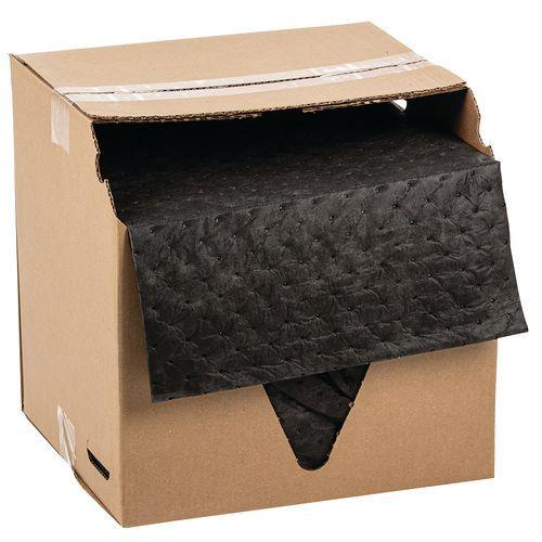 absorbant universel feuilles x100 noir - manutan expert