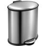 poubelle ellipse step bin 20l inox - eko