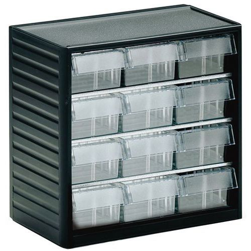 Armoire Tiroirs Transparents 12 Tiroirs Sans Séparation - Treston