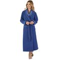 Slenderella HC2328 Women's Boucle Fleece Navy Blue Floral Robe Loungewear Bath Dressing Gown Large