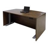 Modern Walnut Adjustable Height Bow Front Desk