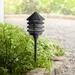 Six Groove 9 1/2" High Black 3-Tier Landscape Path Light