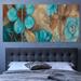 Wexford Home A Premium 'Garden Blues I' Painting Multi-Piece Image on Canvas Metal in Brown | 32 H x 64 W x 1.5 D in | Wayfair 14378-32323P