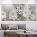 Wexford Home A Premium 'Cottage Roses' Painting Multi-Piece Image on Canvas Metal in White | 32 H x 64 W x 1.5 D in | Wayfair 19116-32323P