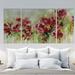 Wexford Home A Premium 'Playful Garden' Painting Multi-Piece Image on Canvas Metal in Red | 32 H x 64 W x 1.5 D in | Wayfair 19808-32323P