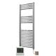 Electric Chrome 500Wide x 1200High Curved Towel Rail + Timer and Room Thermostat