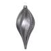 Vickerman 512869 - 12'' Pewter Candy Glitter Swirl Drop Christmas Tree Ornament (M132687)