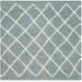 Dallas Shag Collection 8' X 8' Square Rug in Seafoam And Ivory - Safavieh SGD258C-8SQ