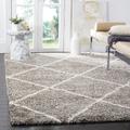 Hudson Shag Collection 6' X 9' Rug in Grey And Ivory - Safavieh SGH281B-6