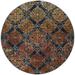 Evoke Collection 9' X 9' Round Rug in Black And Ivory - Safavieh EVK228K-9R