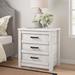 Three Posts™ Romney 3 - Drawer Solid Wood Nightstand Wood in White | 27 H x 26 W x 18 D in | Wayfair 38754FBE8FC1493CA12E609BC1759A43