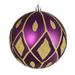 Vickerman 529485 - 6" Plum Matte Glitter Diamond Ball Christmas Tree Ornament (3 pack) (N188226D)