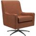 Armchair - Wade Logan® Basilina 26.25" Wide Swivel Armchair Polyester/Fabric in Brown/Gray | 35.75 H x 26.25 W x 25.5 D in | Wayfair