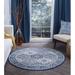 Blue 94 x 0.35 in Area Rug - Charlton Home® Wealden Oriental Navy Area Rug, Polypropylene | 94 W x 0.35 D in | Wayfair