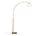 Qazqa - arc-basic - Lampe arquée - 1 lumière - h 1760 mm - Cuivre - Rustique, Moderne - éclairage