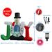 The Holiday Aisle® 4 ft. Joy Snowman Snow Globe Decoration Inflatable Polyester in Green/Red | 48.43 H x 62.2 W x 15.75 D in | Wayfair