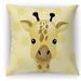 Isabelle & Max™ Rodrick Giraffe Baby Polka Dots Throw Pillow Eco-Fill/Polyester in Yellow | 16 H x 16 W x 4 D in | Wayfair