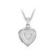 Tuscany Silver Women's Sterling Silver Rhodium Plated Cubic Zirconia 16 x 25 mm Outline Heart Locket Pendant Sterling Silver 1.1 mm Panza Curb Chain Necklace of Length 46 cm/18 Inch