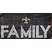 New Orleans Saints 6'' x 12'' Family Sign