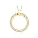 Carissima Gold Women's 9 ct Yellow Gold Cubic Zirconia 21 x 25 mm Cut Out Circle Pendant on 9 ct Yellow Gold 0.5 mm Venetian Box Chain Adjustable Necklace of Length 41 cm/16 Inch - 46 cm/18 Inch