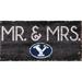 BYU Cougars 6'' x 12'' Mr. & Mrs. Sign