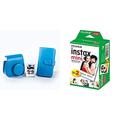 Fujifilm Mini 9 Accessory Kit Cobalt Blau & Instax Mini Instant Film, Weiß, Doppelpackung