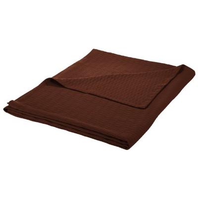 Superior Full/Queen Blanket 100% Cotton, for All Season, Diamond Design, Chocolate