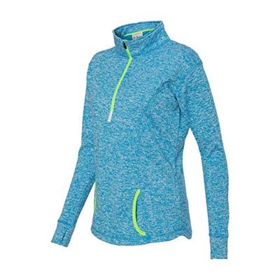 J America Womens Cosmic 1/4-Zip Fleece (JA8617) -EL BLUE/NE -XL