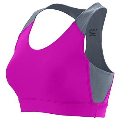Augusta Sportswear WOMEN'S ALL SPORT SPORTS BRA XL Power Pink/Graphite