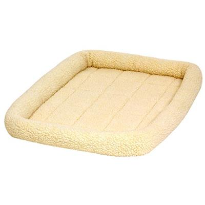 Little Giant Pet Lodge Fleece Pet Bed, 35 Inch Large Size, Cream