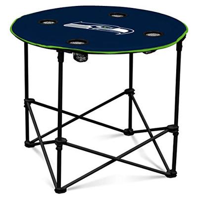 Seattle Seahawks Collapsible Round Table with 4 Cup Holders and Carry Bag
