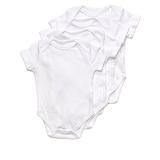 Leveret Baby Onesie Boys Girls Bodysuit 4 Pack Short Sleeve Underwear White 100% Cotton 0-3 Months screenshot. Infant Bodysuits directory of Clothes.