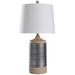 Highland Dunes Stephany 32" Table Lamp Resin/Plastic/Fabric in Brown/White | 32 H x 16 W x 16 D in | Wayfair 96E441FA78014E41B71401FF66FC737A