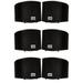 Acoustic Audio AA321B Mountable Indoor Speakers 1200 Watts Black 3 Pair Pack AA321B-3Pr