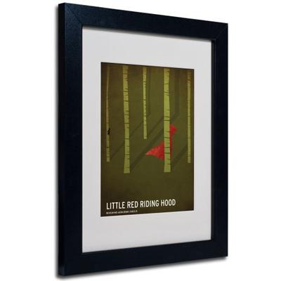 Red Riding Hood Artwork by Christian Jackson in Black Frame, 11 by 14-Inch