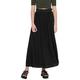 ONLY Damen Maxi Falten Rock | Einfarbiger Plissee Skirt mit Gummizug | Wadenlanges Basic ONLVENEDIG, Farben:Schwarz, Größe:XS