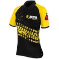 FC-Moto Corp Polo da donna, nero-giallo, dimensione XL per donne