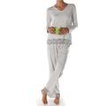 Romance Pyjama Set Lace Nightdress Loungewear (Medium/Large) Grey Melange