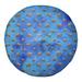 Latitude Run® Avicia Sea Otters Round Tufted Floor Pillow Polyester/Polyfill blend in Blue | 26 H x 26 W x 7 D in | Wayfair