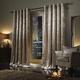 SELECT-ED® Luxuries Faux Velvet Curtains Pair Fully Lined Eyelet Ring Top Ready Made Curtains NZ (NZ, Mink/Champagne, 66" Width x 54" Depth)