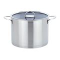 GSW Stahlwaren GmbH Stock Pot with Glass Lid, Silver/Clear, 26 x 19.8 cm, 10 Litre